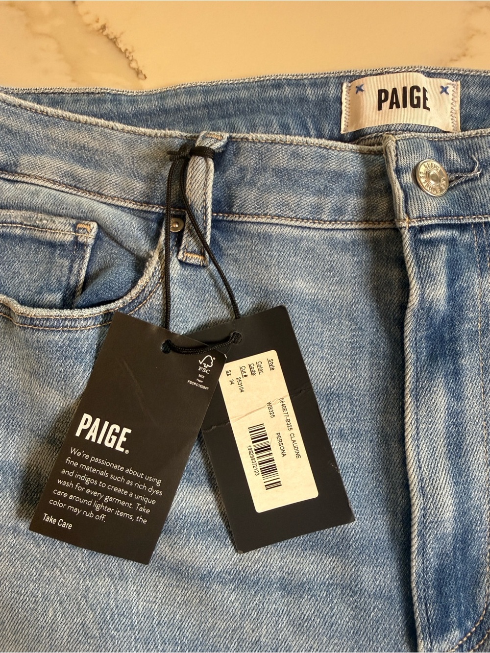 PAIGE Claudine High Rise Ankle Flare Jeans Light Blue NWT Size 34 - Picture 8 of 16